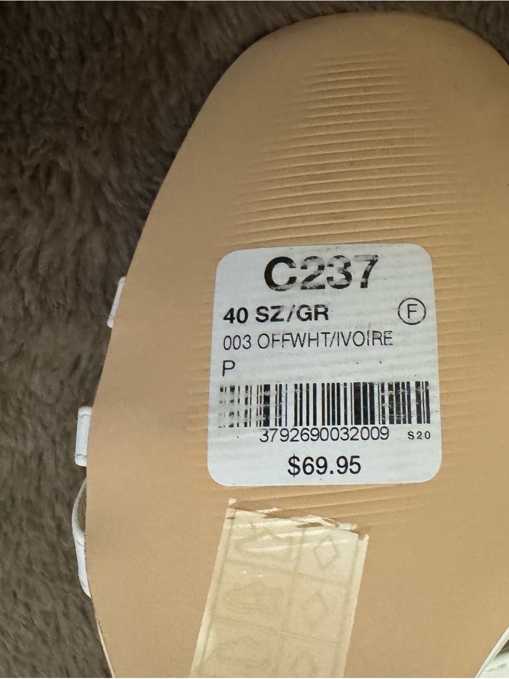 le chateau brand new Off White Strappy Wedge Sandals - Picture 8 of 13